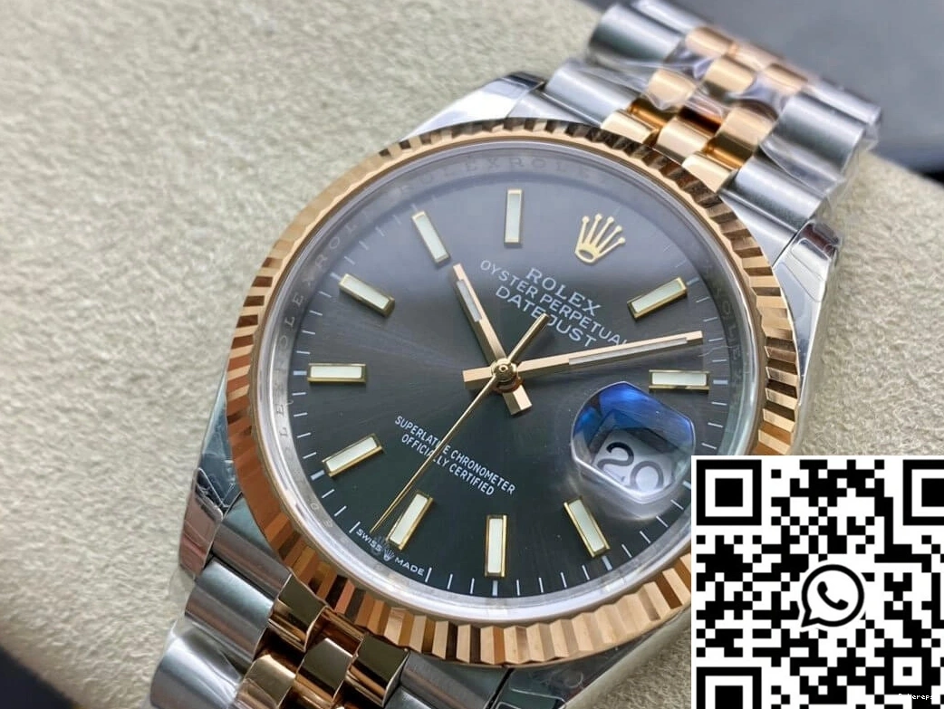 EW M126231-0013 Gold Rose Factory Rolex Datejust 0309